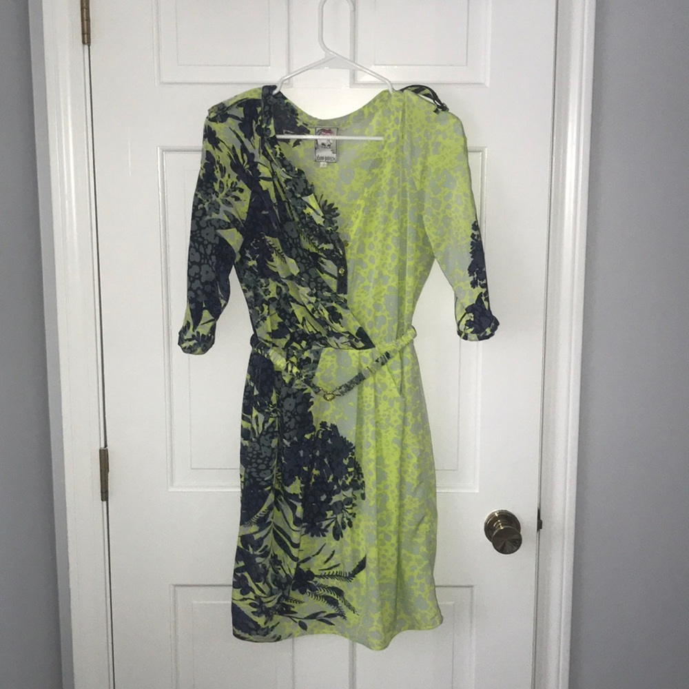 Belted knee length dress